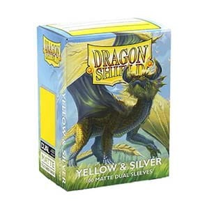Dragon Shield -  Matte Dual Sleeves - Yellow & Silver