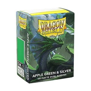 Dragon Shield -  Matte Dual Sleeves - Apple Green & Silver