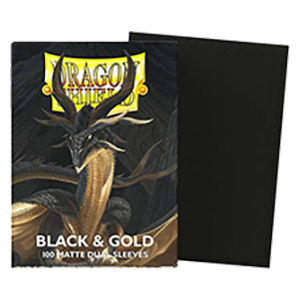 Dragon Shield - Standard Matte Dual Sleeves  - Black & Gold