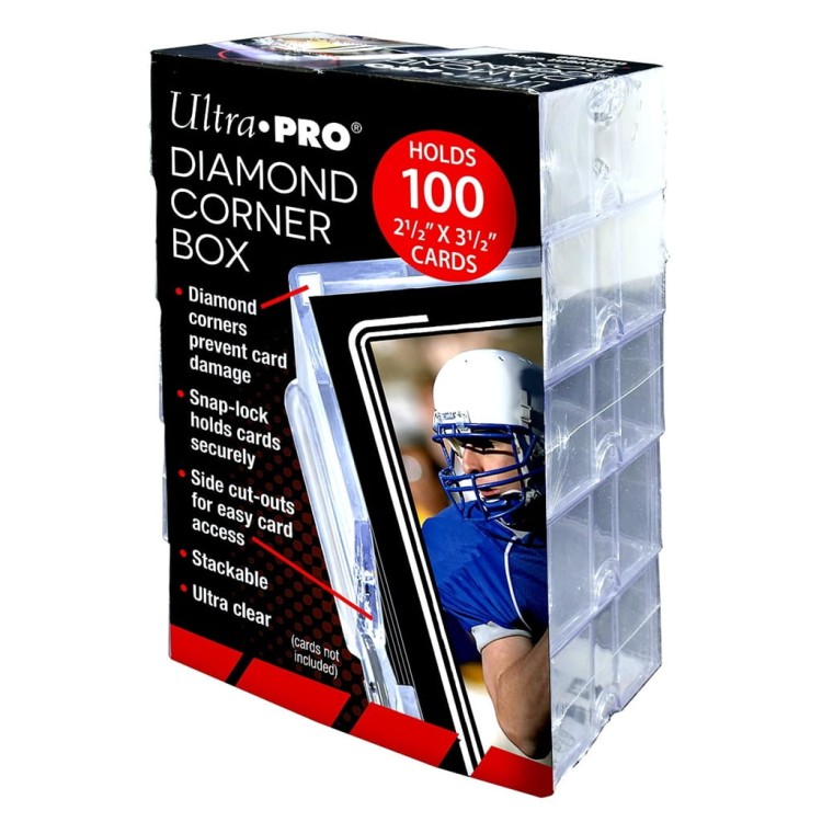 Pudełko na karty - Ultra Pro 100-Card Diamond Corner PREMIUM
