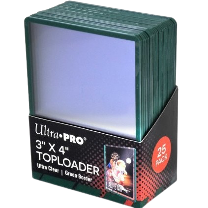 Toploader Ultra Pro 3" x 4"  - Green Border