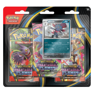 Pokémon TCG:  Phantasmal Flames - 3-Pack Blister - Weavile